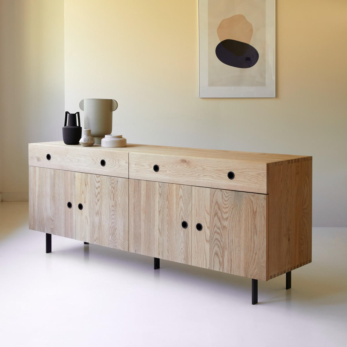 SIDEBOARD Jeanne Natur aus Eiche - Naturfarben, Holz (185/72/45cm) - Tikamoon