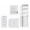 BADMÖBEL-SET Bianco Weiß 4 Teile - Weiß, Holzwerkstoff (60/60/30cm) - Vicco