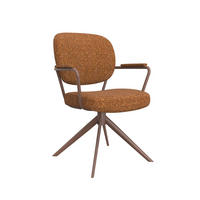 ESSZIMMERSTUHL Basel - Rot - 64/61/89 cm - - Braun, Textil (61/89/64cm) - LABEL51