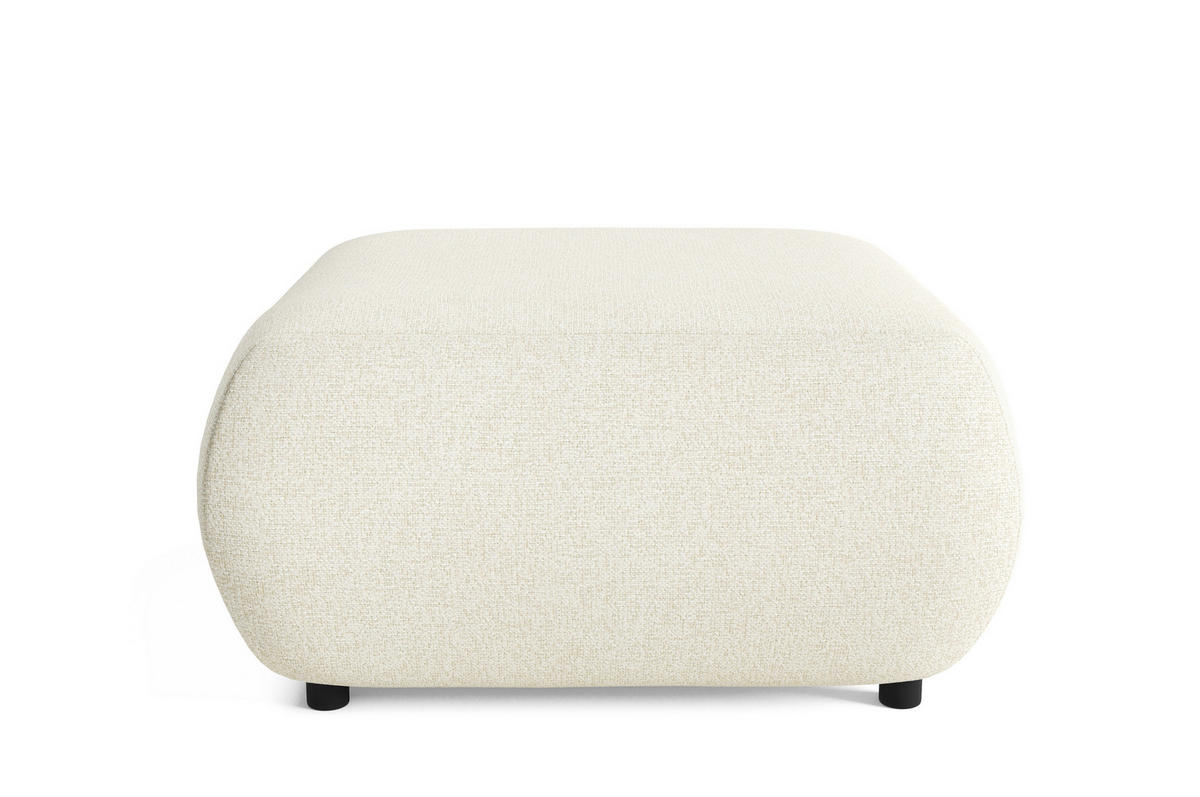 POLSTERHOCKER DELTA Modern Sitzhocker, Fußhocker Creme - Creme, Holzwerkstoff/Kunststoff (88/41/88cm) - MASSENO