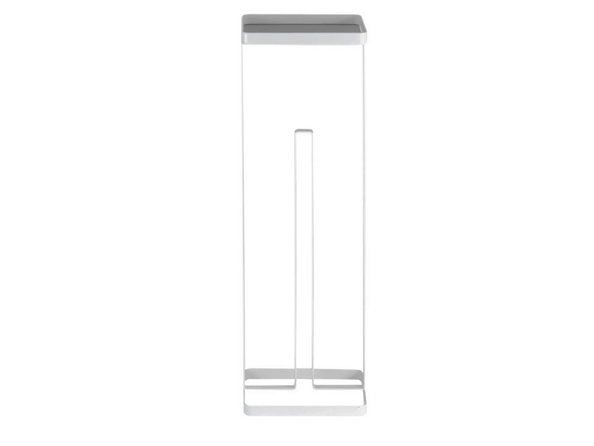 TOILETTENPAPIERSTÄNDER Tower weiß 16/52/12 cm mit Ablage - Weiß, Metall (12/52/16cm) - Yamazaki
