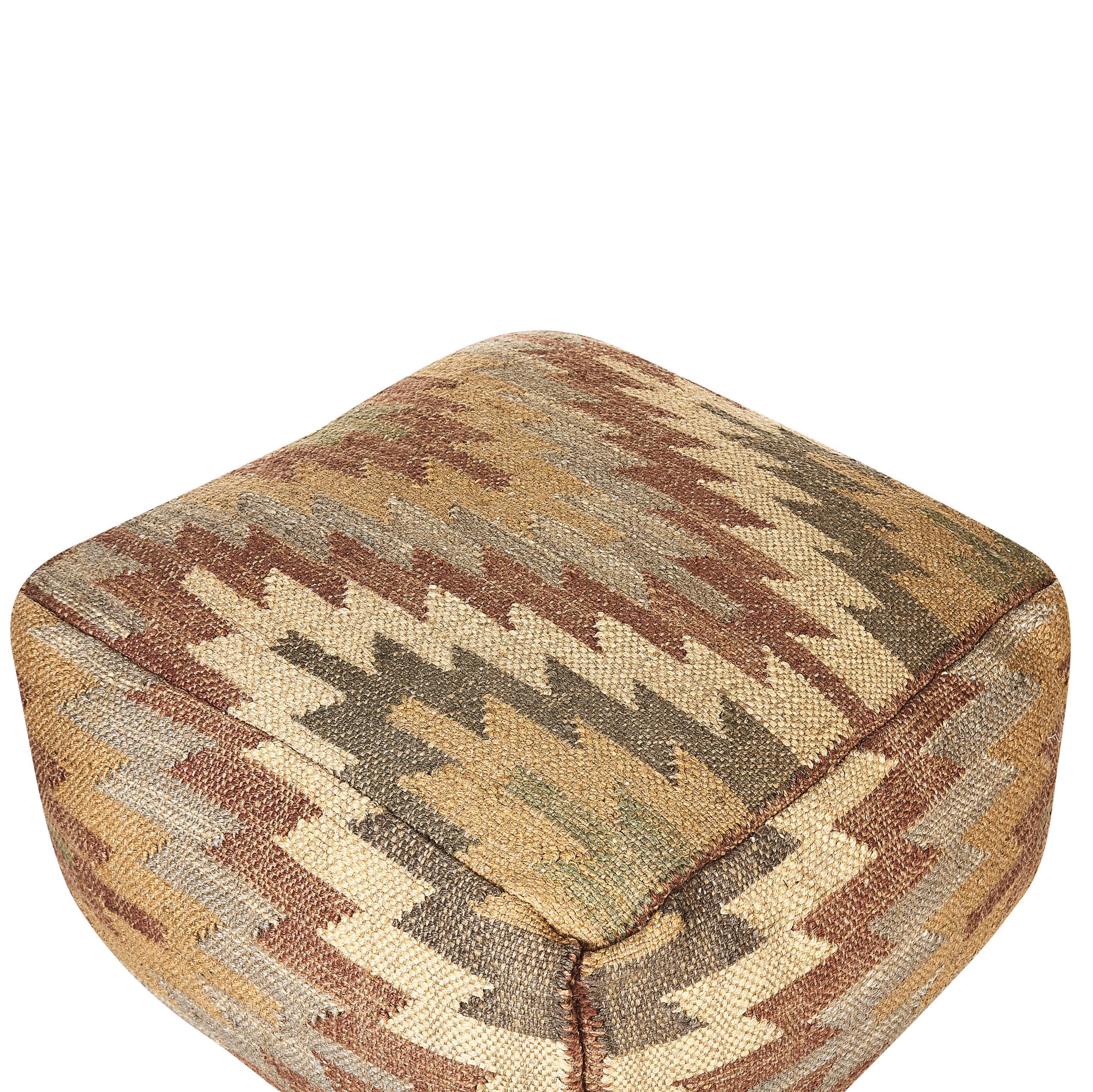 POUF Deepor 50/50/30 cm - Beige, Naturmaterialen (50/30/50cm) - Beliani