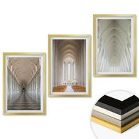 WANDBILDER 3er Set - 40x60 cm Goldrahmen - Innenräume historischer Gebäude - Goldfarben, Kunststoff (40/60cm) - ArtPrintCave