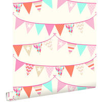 TAPETE Girlande 53 cm x 10.05 m - Pink, Papier (53/0.1cm) - ESTAhome