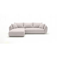 ECKSOFA SYDNEY links schwarz Cord Poso 135 - Schlaffunktion, Bettkasten - Schwarz, Textil (280/174cm) - Cornero