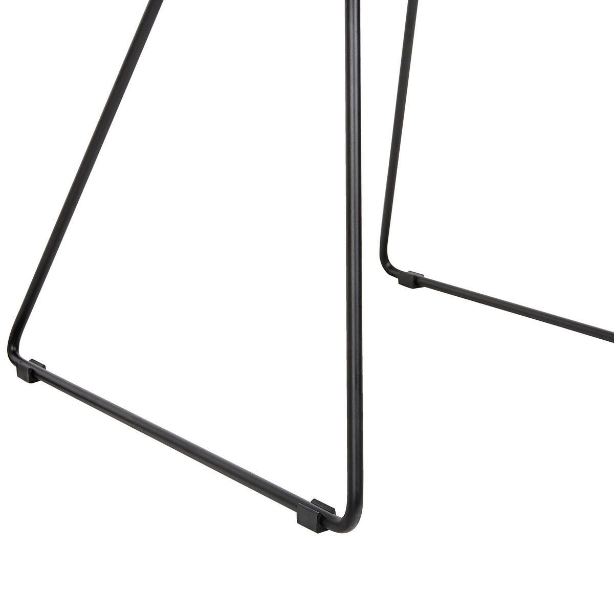 METALLSTUHL 2er-Set Polyester Schwarz Aurora - Schwarz, Textil/Metall (65/77/54cm) - Beliani