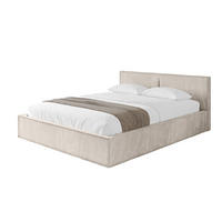 POLSTERBETT mit Bettkasten und Lattenrost, Bett mit Matratze H3/H4 - EMMI-V1 180x200 Beige - Beige, Holzwerkstoff/Textil (180/200cm) - ALTDECOR