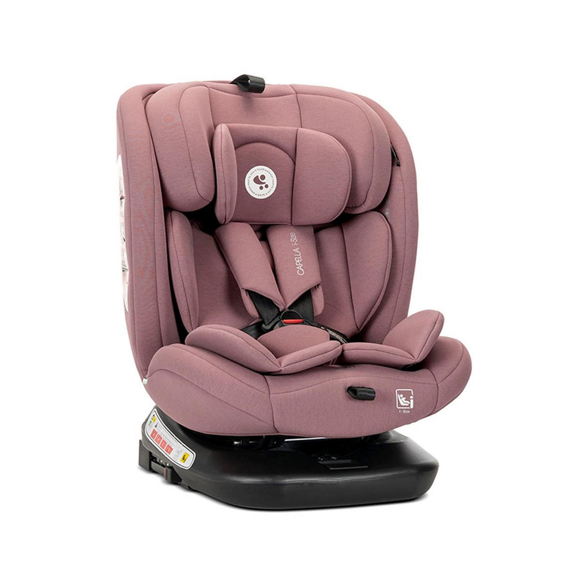 KINDERSITZ Capella 40 - 150cm rosa Isofix Kopfkissen Kopfstütze verstellbar - Rosa, Kunststoff (46/59/50cm) - Lorelli