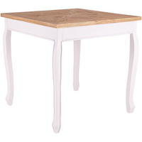 ESSTISCH eckig 80/80/79 cm Holz Natura/Weiß - Eukalyptusholzfarben/Weiß, Holz (80/80/79cm) - CLP