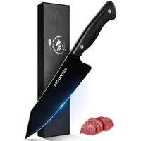 KOCHMESSER 17 cm mit schwarzer Titan-Beschichtung - Schwarz, Metall (28.7cm)