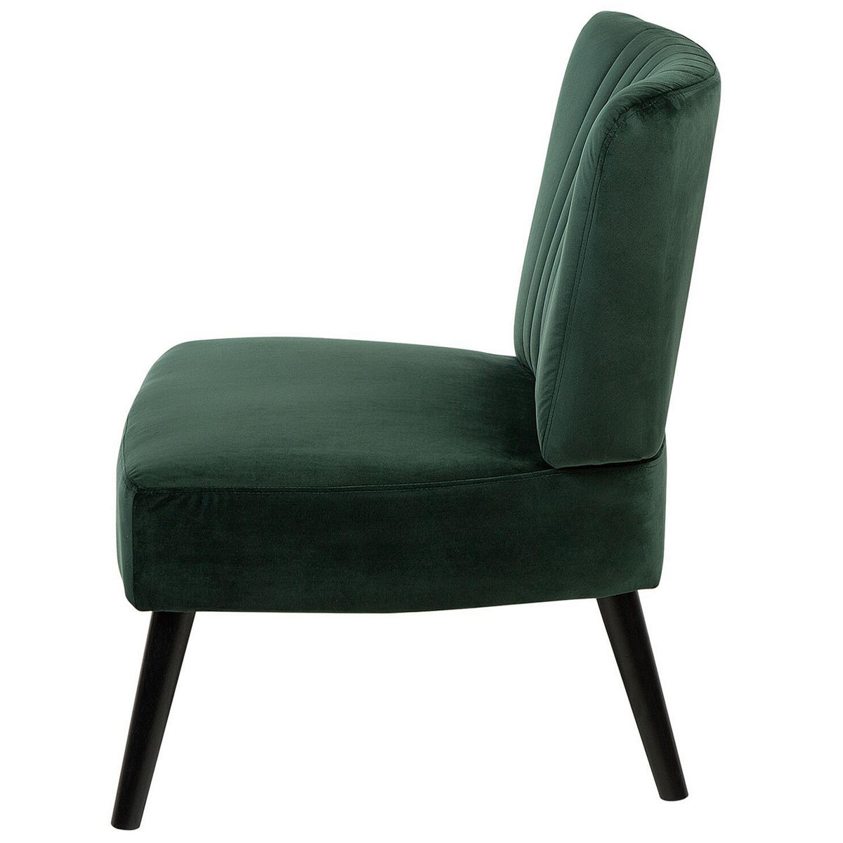 SESSEL Samtstoff Grün Vaasa - Grün, Holz/Textil (61/85/60cm) - Beliani