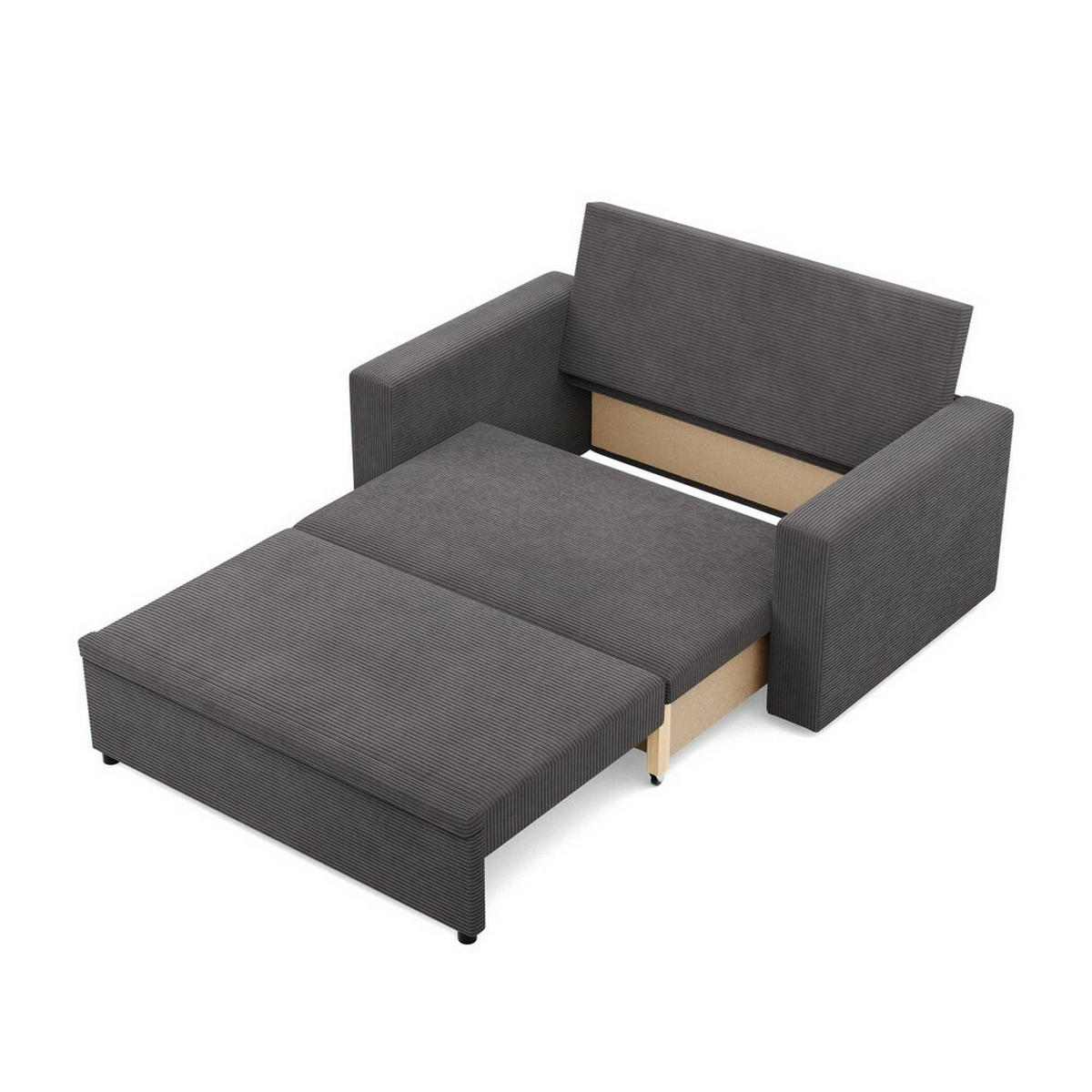SOFA Neo mit gerader Armlehnen dunkelgrau - Dunkelgrau, Textil (148/90/87cm) - SIMKAM Furniture