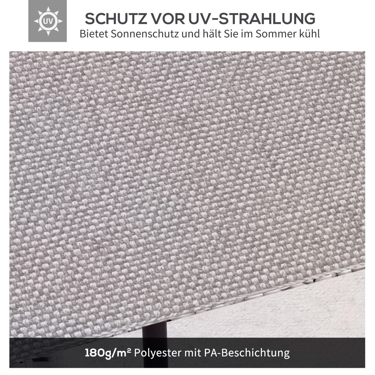 PAVILLONDACH, Sonnenschutz, Beige - Beige, Kunststoff (295/20/298cm) - Outsunny