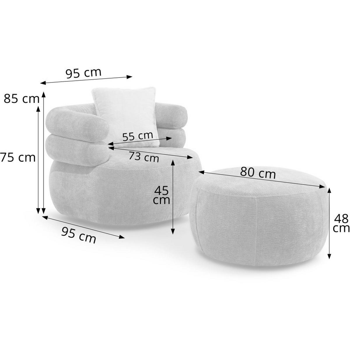 SESSEL Nano, Drehsessel mit runder Form, Rosa - Rosa, Textil (95/75/95cm) - Beautysofa