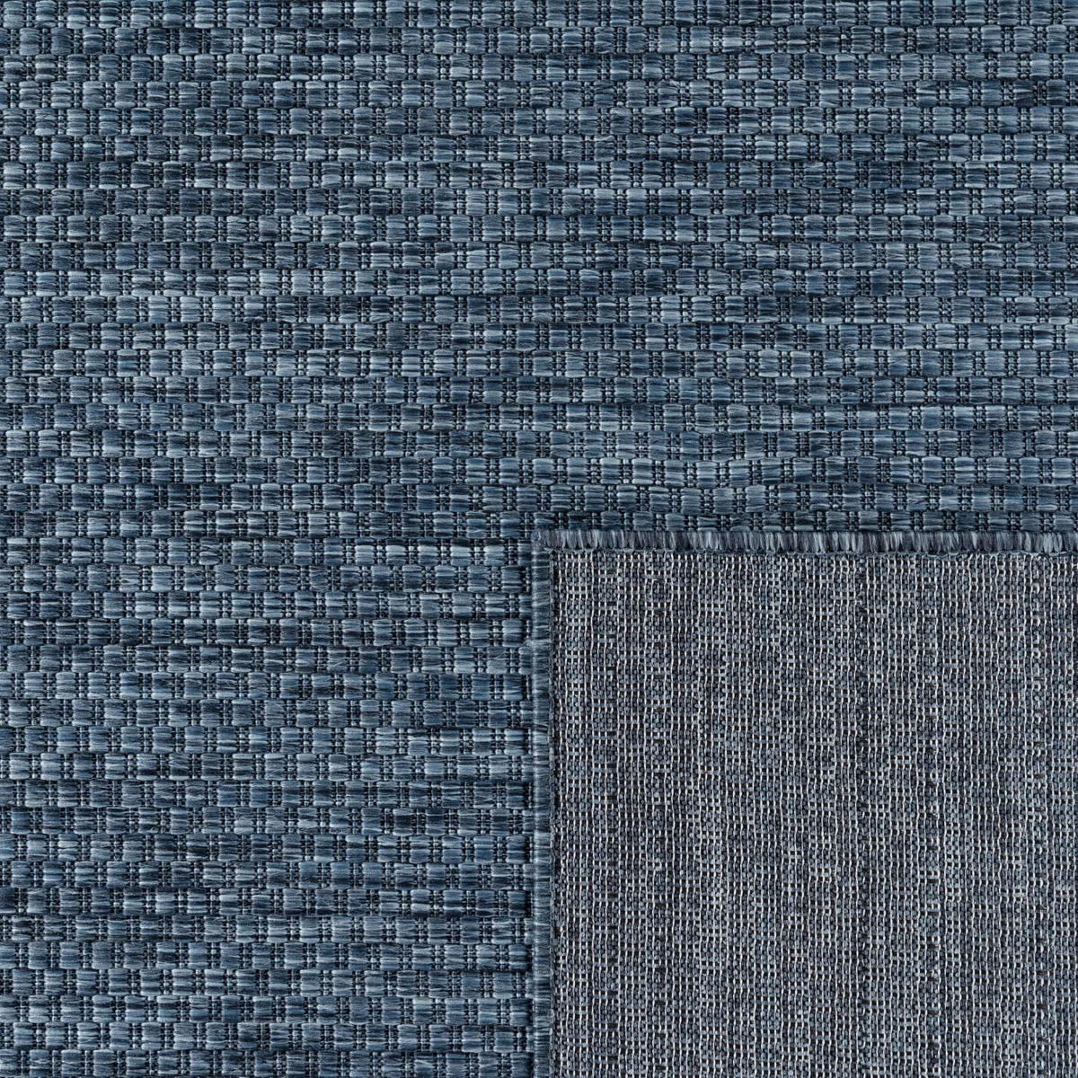 TEPPICH Kurzflor Unifarben Wohnzimmer schmutzabweisend Dunkelblau Läufer 80x250 - Blau, Textil (80/250cm) - KADIMA DESIGN