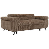 DVOJMIESTNA POHOVKA PETER 2 - Hnedá Manšester - hnedá/čierna, kov/textil (200/76/99cm) - MKS