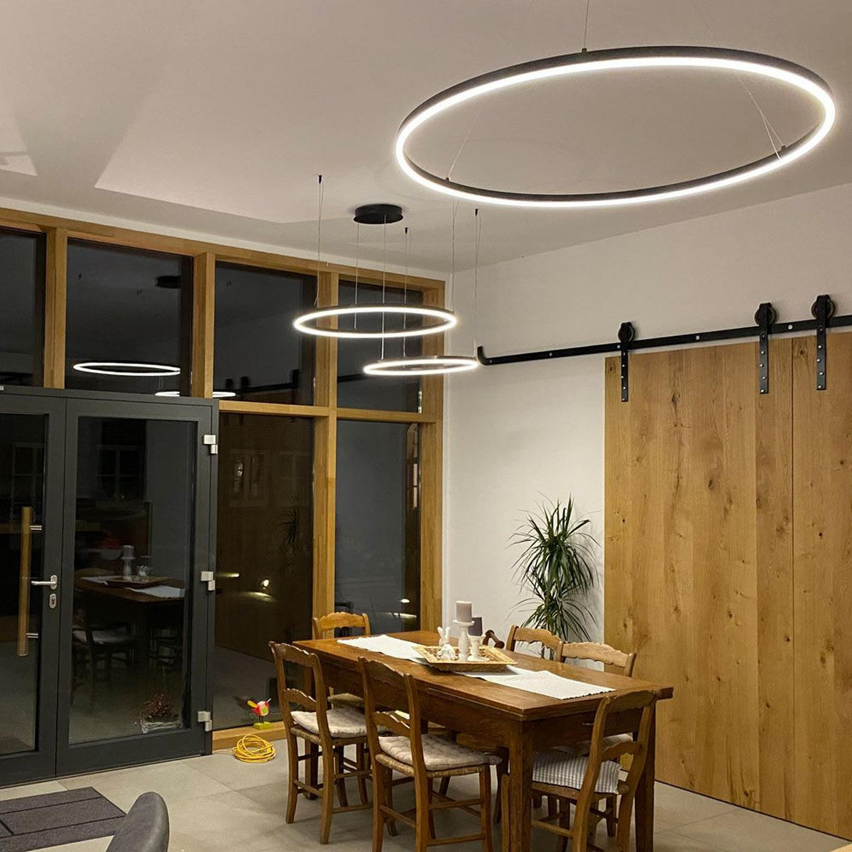 LED-HÄNGELAMPE Gold Ø 150cm - Goldfarben, Metall (150/1.3/3.3cm) - s.luce