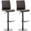 BARHOCKER 2er Set Lederlook Braun - Schwarz/Braun, Textil/Metall (40/93/49cm) - CLP