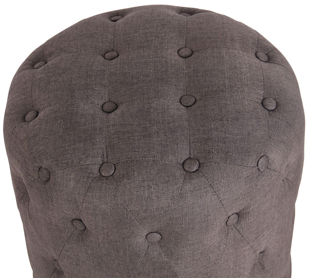 HOCKER Stoff dunkelgrau - Eukalyptusholzfarben/Dunkelgrau, Holz/Textil (45/42/45cm) - CLP
