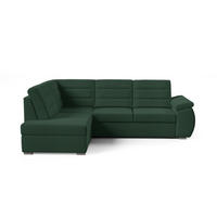 ECKSCHLAFSOFA - Ecksofa Gardenia - Dunkelgrün - Links - Dunkelgrün, Holzwerkstoff (264/190cm) - Möblo