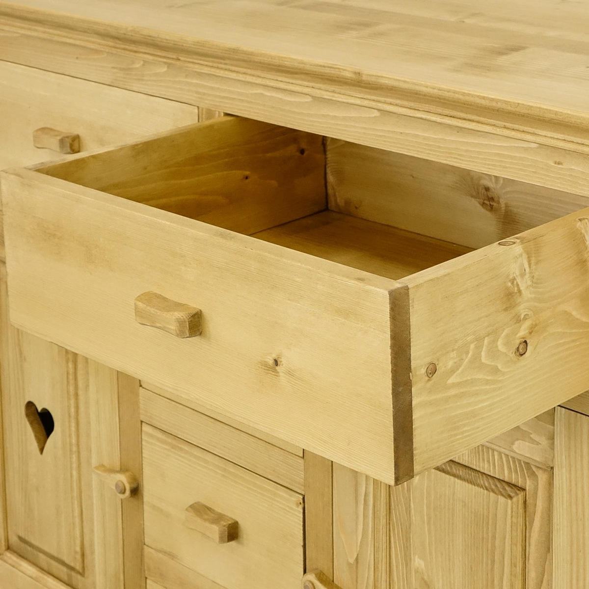 SIDEBOARD aus Massivholz MEXICANA - Honig, Holz (129/100/50cm) - Seart