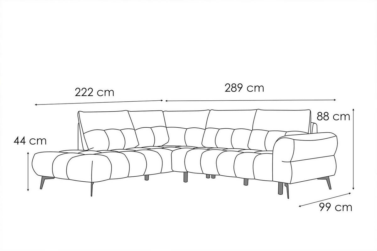 ECKSOFA SALVINI 5-Sitzer, smaragdgrün - Smaragdgrün/Schwarz, Holzwerkstoff/Textil (158/292cm) - Courtois Laville
