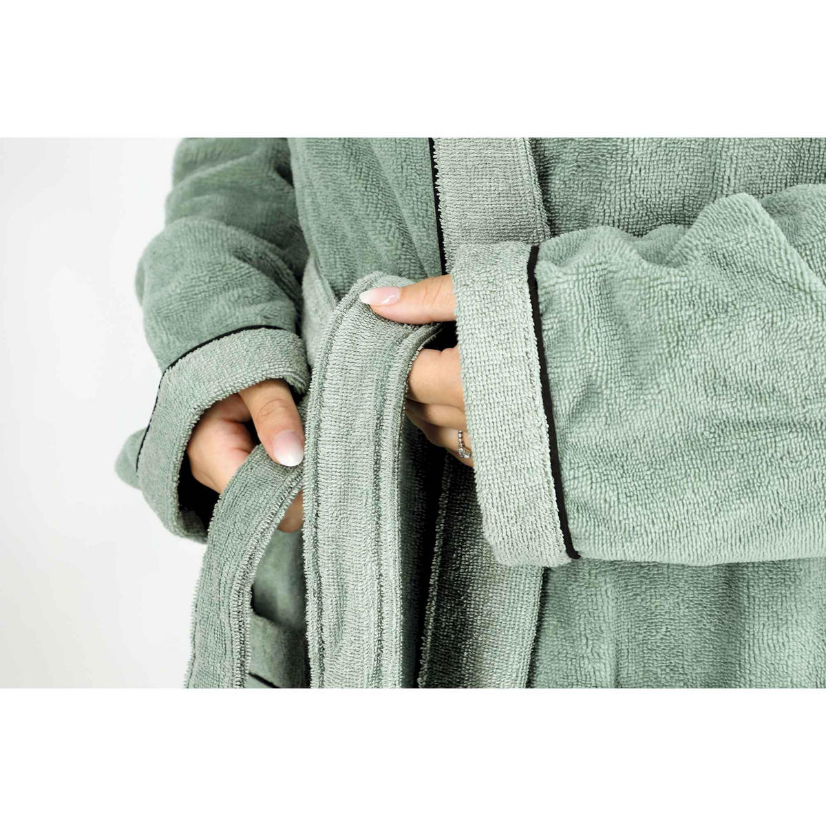 BADEMANTEL SELECT - Grün, Textil (XLnull) - Schöner Wohnen
