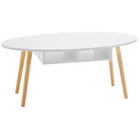 COUCHTISCH Silvio Weiß/Pinienfarben MDF/Holz - Weiß, Holzwerkstoff (100/50/42.5cm) - Bessagi Home