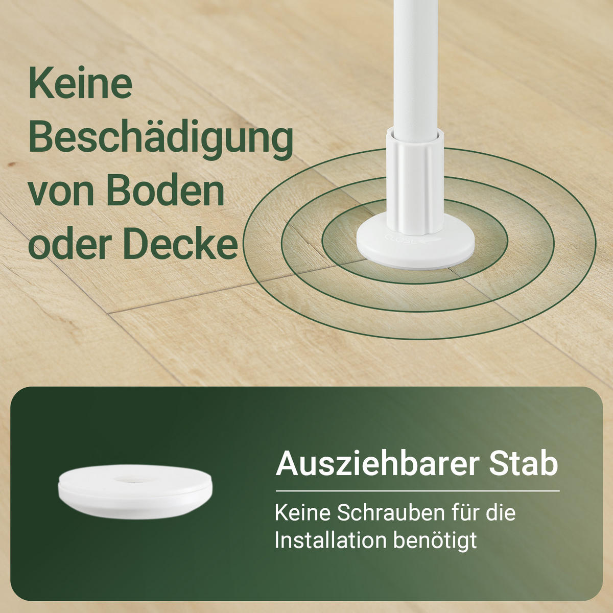 TELESKOP KLEIDERSTÄNDER Weiß-Natur - Weiß/Naturfarben, Kunststoff (198/295/24cm) - SoBuy