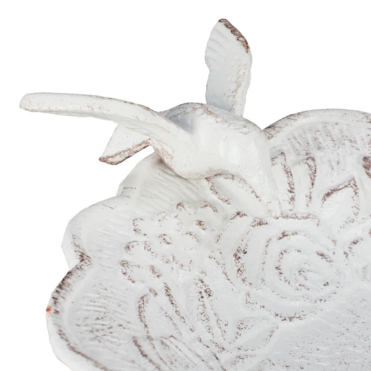 VOGELTRÄNKE - Weiß, Metall (20/40/18cm) - Relaxdays