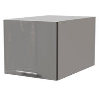 AUFSATZSCHRANK Essen W6B/40 Grau Hochglanz / Weiß Matt 40 / 59 / 36cm - Weiß/Grau, Holz/Holzwerkstoff (40/59/36cm) - Feldmann-Wohnen