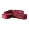 ECKSOFA Ottomane Links MARI-L1-v2 - 243x171x83 cm Bordeaux Velours - Bordeaux, Holzwerkstoff/Textil (243/171cm) - ALTDECOR