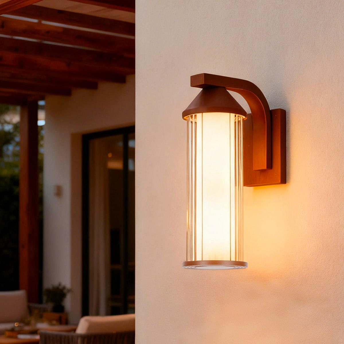 BRISA LED-Wandleuchte, 26 cm hoch - Braun, Metall (20/26/11cm) - Lumisky