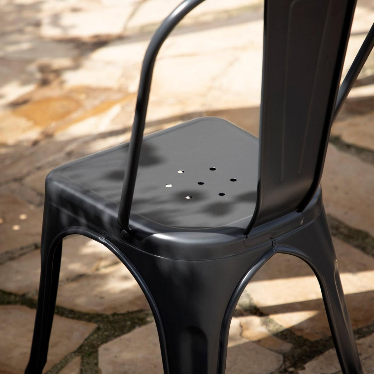 STUHL FÜR DRAUSSEN Hjorts Grau 46 cm x 85 cm - Grau, Metall (46/85/49cm)