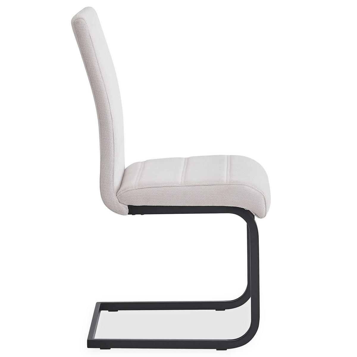 ESSZIMMERSTUHL LETICIA 4ER-SET - Schwarz, Textil/Metall (42/96/57cm) - IDIMEX