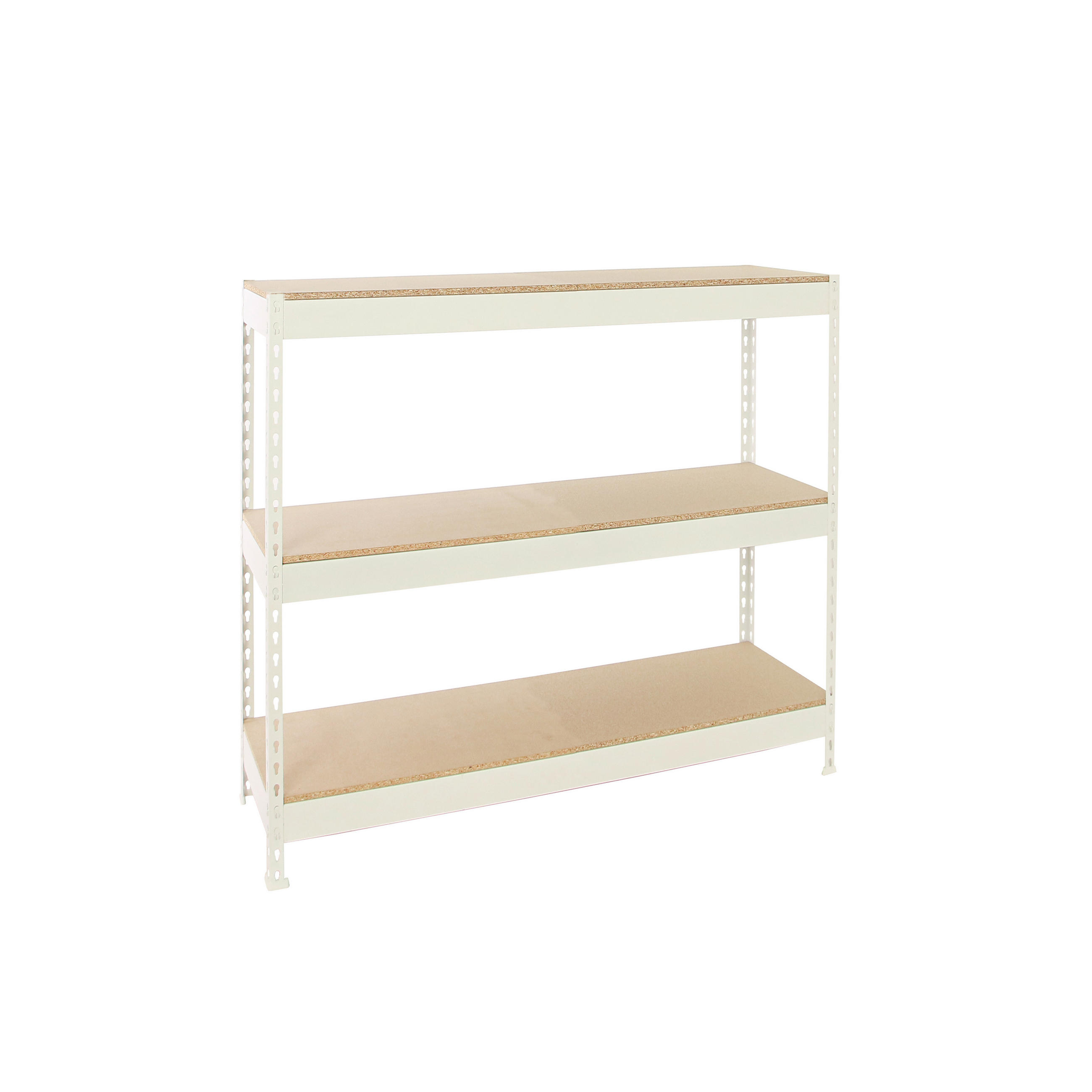 SCHWERLASTREGAL Big Wood Yeti Three HxBxT 200 x 120 x 75 cm Fachlast 400 kg Weiß - Weiß, Metall (120/200/75cm) - PROREGAL