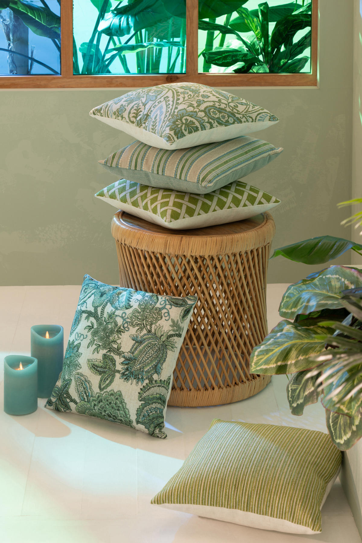KISSEN VIERECKIG Grün - Grün, Textil (45/45cm) - J-Line