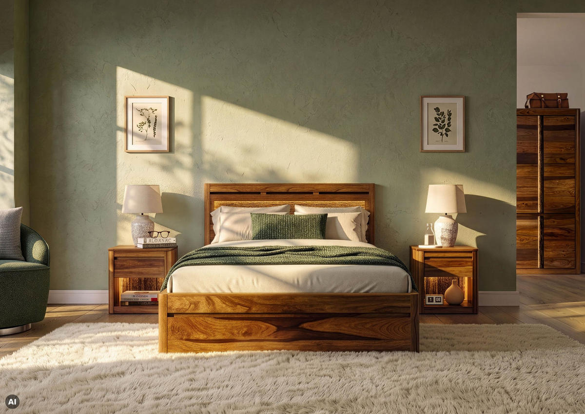 BETT Massivholz Sheesham 160 x 200 x 90 dunkelbraun TORONTO LUX #260 - Dunkelbraun, Holz (160/200cm) - Massivmoebel24