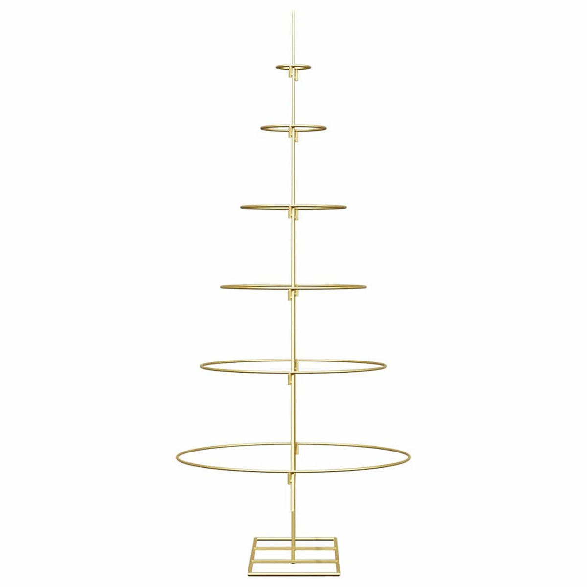 WEIHNACHTSBAUM Metall Gold 148 Cm Pulverbeschichteter Stahl - Goldfarben, Metall (148cm) - vidaXL