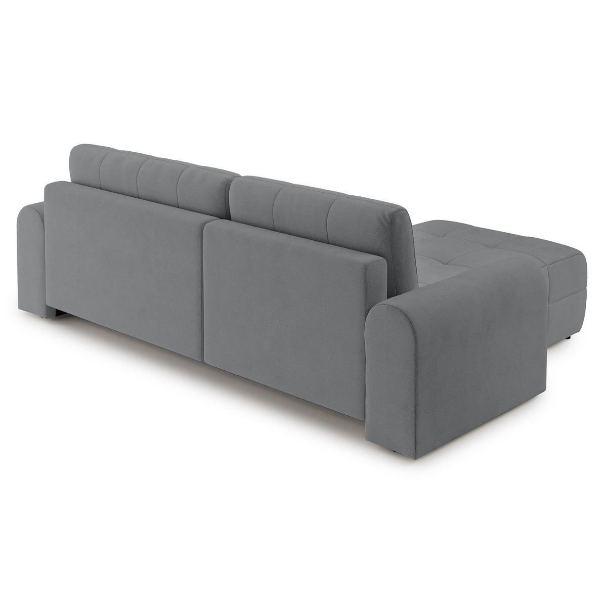 ECKSOFA Simolla Grau links - Schwarz/Grau, Kunststoff/Textil (268/180cm) - Selsey