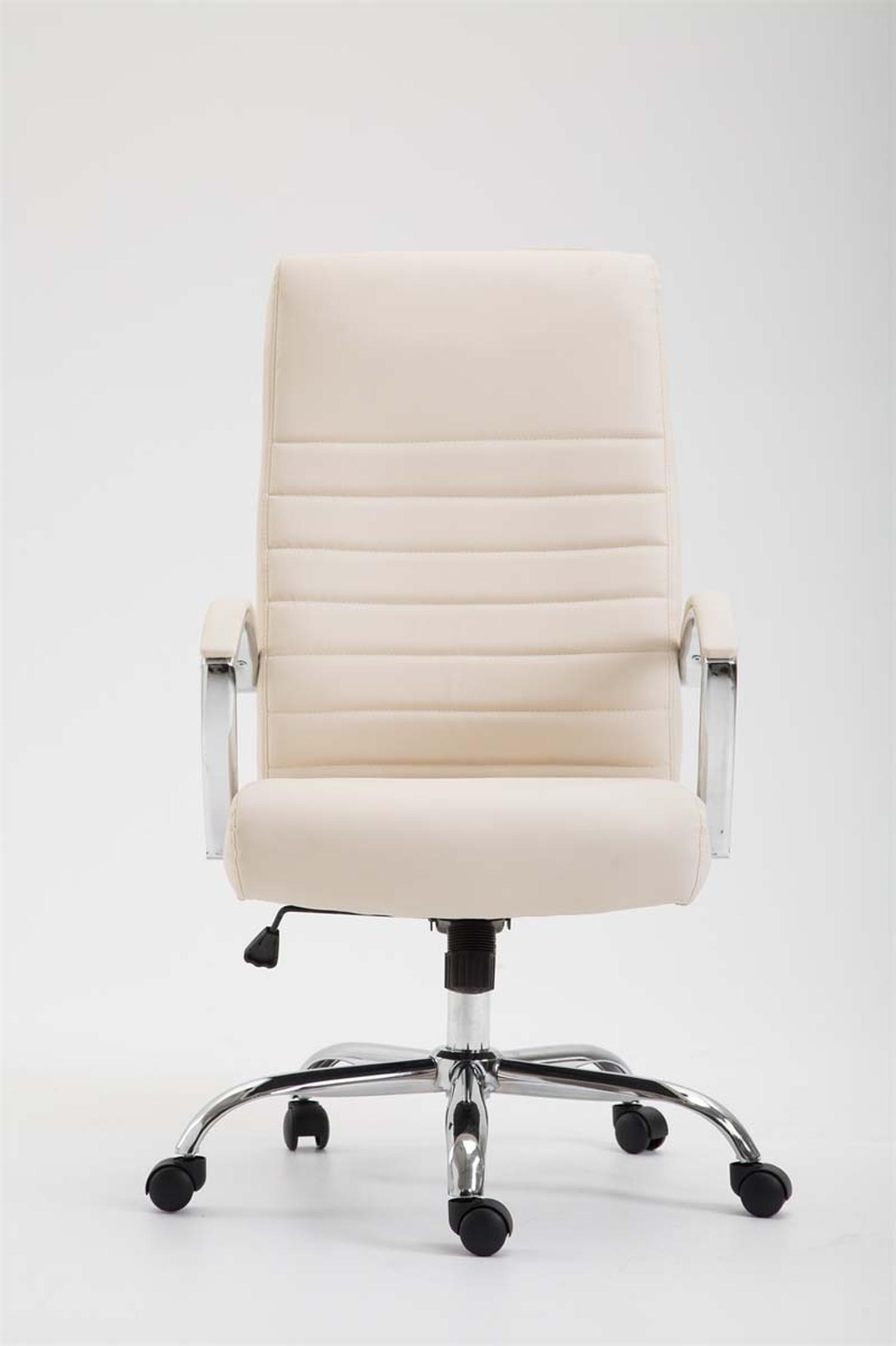 Thumbnail - TPFLiving Bürostuhl, Creme, Textil, 60x118x68 cm, Arbeitszimmer, Bürostühle, Drehstühle