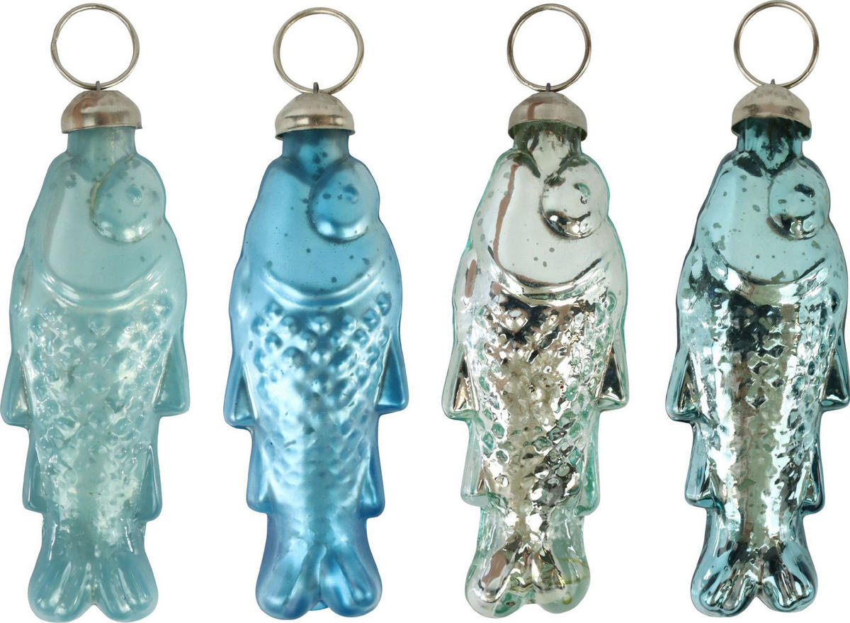 GLASSCHMUCK Fisch 10,5 cm - Blau, Glas (3/10.5/2cm) - FURNARO
