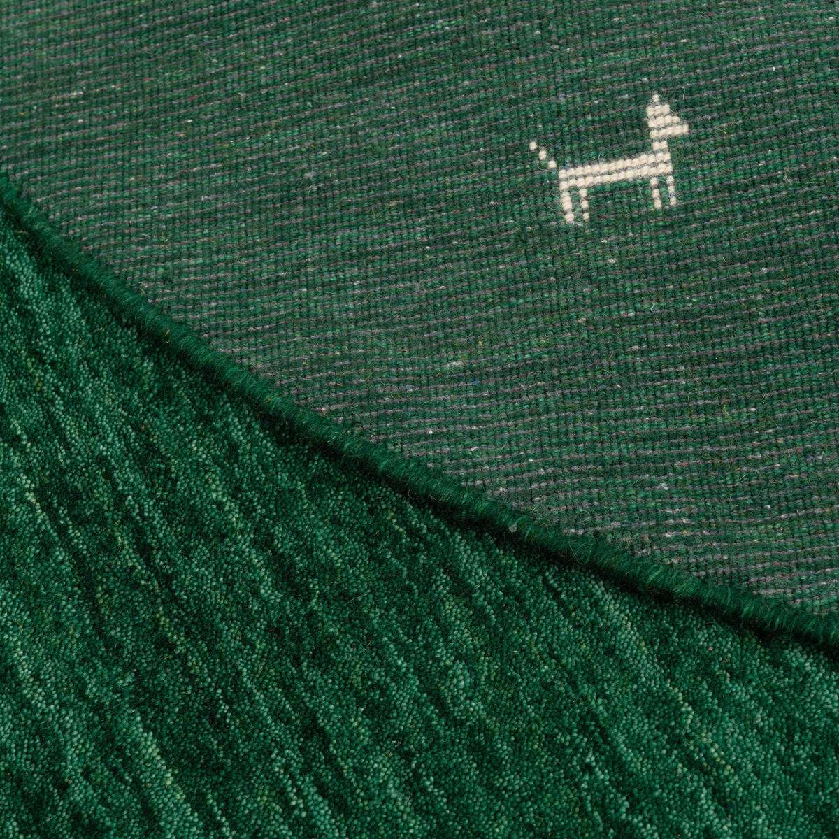 NATUR TEPPICH INDO NEPAL GABBEH SHIVA RUND - Dunkelgrün, Textil (120/120cm) - Pergamon