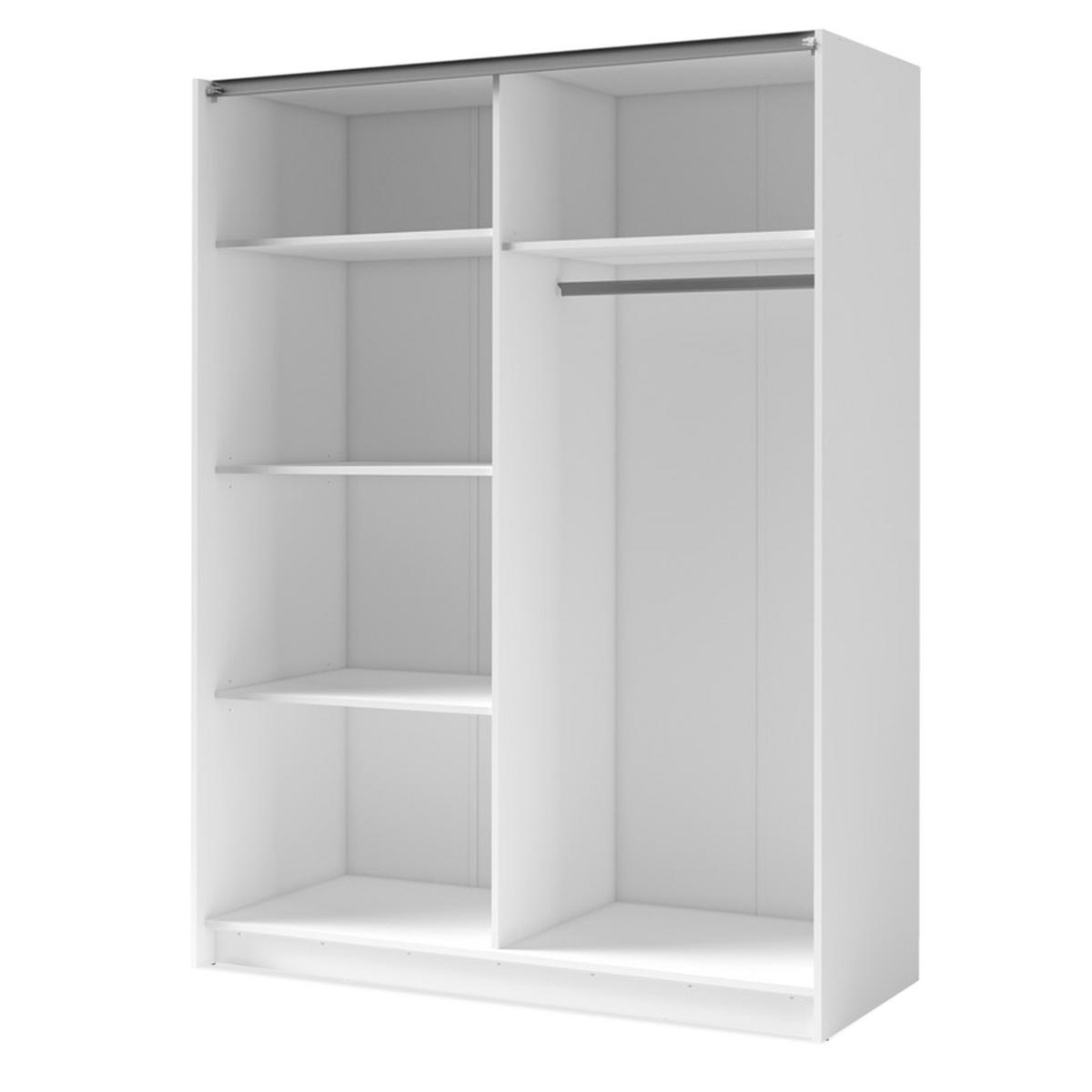 SCHIEBESCHRANK CASTARI Weiß / Artisan Eiche - Weiß/Eiche Artisan, Holzwerkstoff (150.6/198.5/62cm) - KONSIMO®