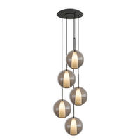 GALERIELEUCHTE Belluna 5-flammig Klar Ø 24cm - Klar, Glas (24/24/45cm) - s.luce