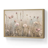 NÁSTĚNNÁ LAMPA S AKUMULÁTOREM Květiny - růžová - moderní - béžová 60x40 cm - starorůžová, kompozitní dřevo (60/40/8cm) - OnlyWow