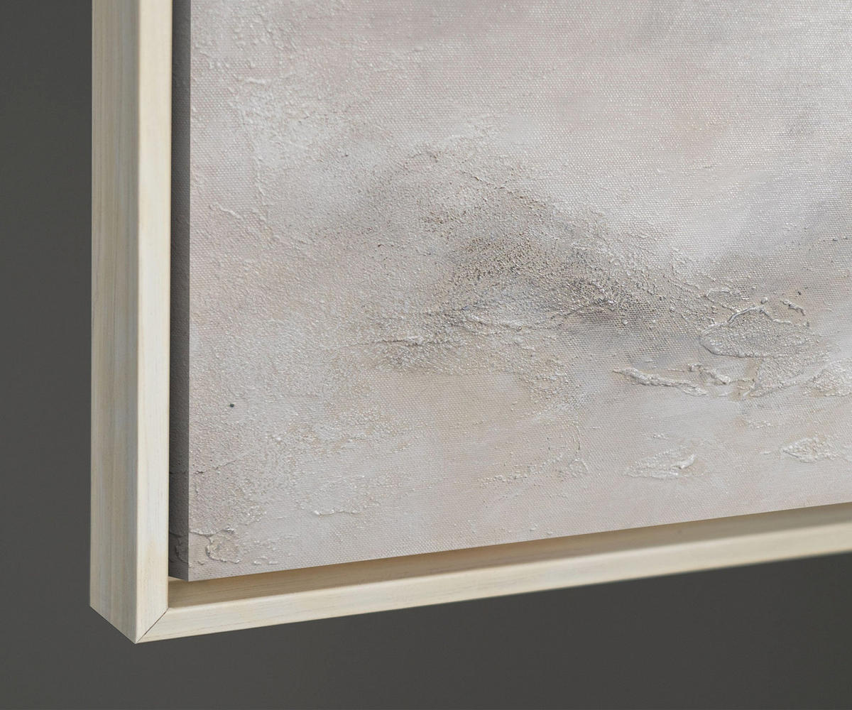 GEMÄLDE Nebulöse Ferne Schattenfugenrahmen Beige 120x60 cm - Beige, Holz (120/60cm) - YS-art gallery