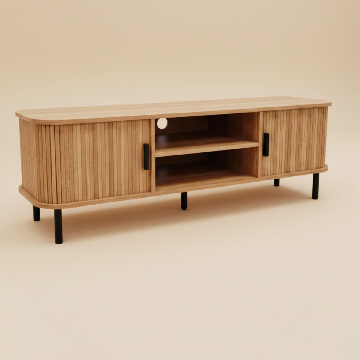 TV-SCHRANK Scava 140/40/46 cm - Braun, Holzwerkstoff (40/46/140cm) - EDAXO