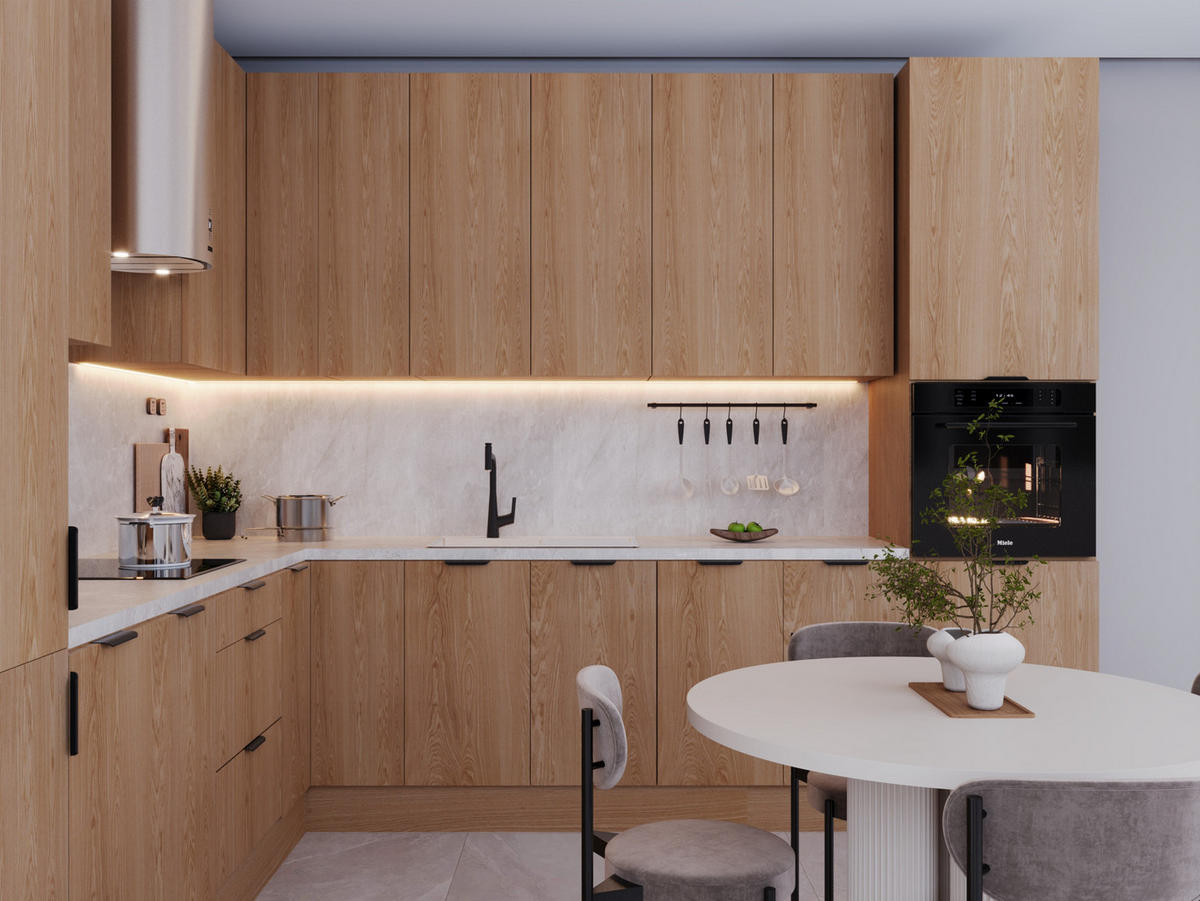 WINKELKÜCHE - 310 x 290 cm Livaro – KU-S37 – Sonoma Eiche - Sonoma Eiche, Holzwerkstoff (310/247/290cm) - hi-markt