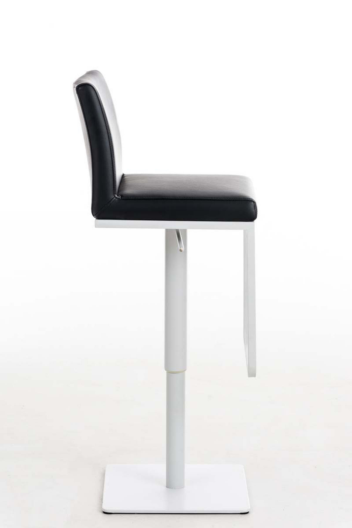 BARHOCKER Lederlook Schwarz - Schwarz/Weiß, Textil/Metall (42/86/44cm) - CLP